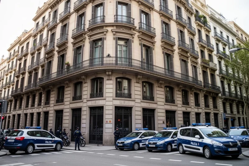 Edificio donde ocurrió el ataque violento en Barcelona