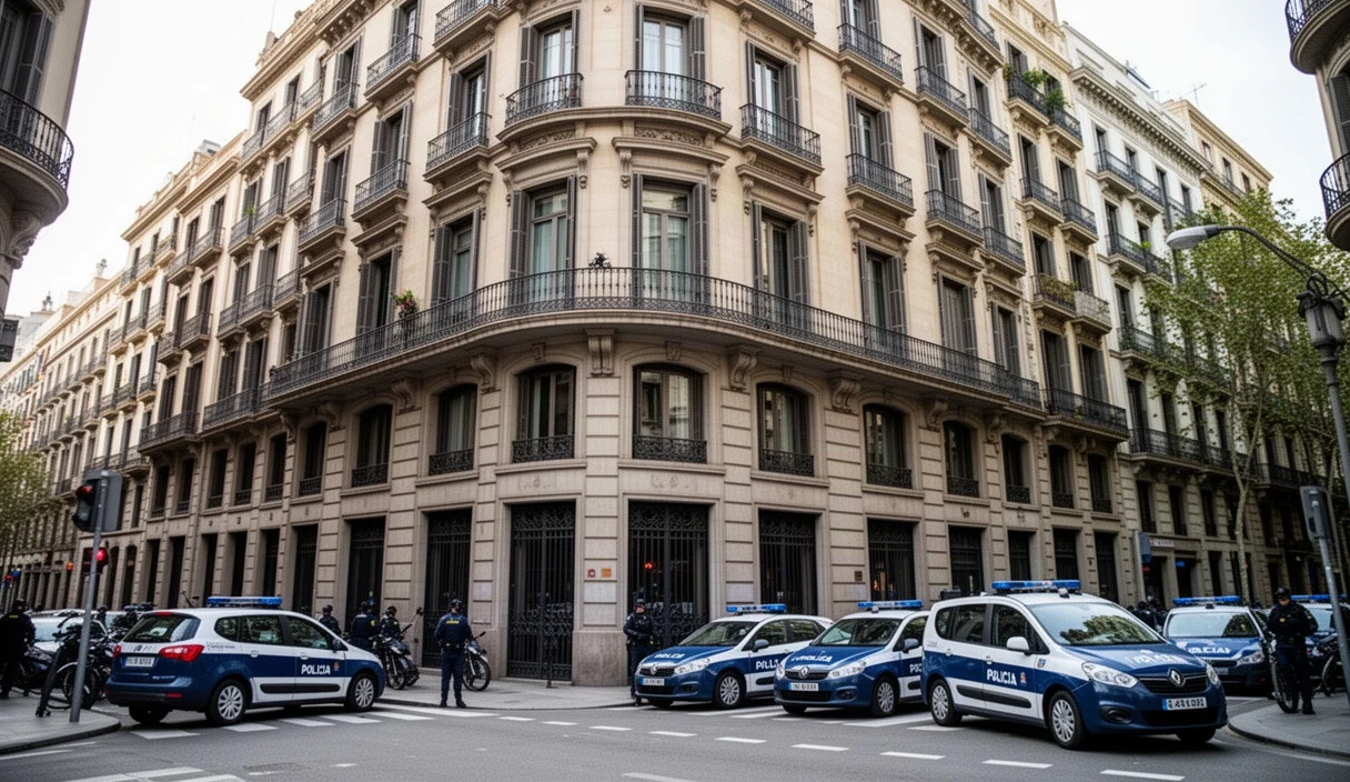 Edificio donde ocurrió el ataque violento en Barcelona