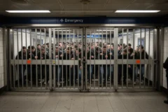 viajeros del metro de diagonal saltan vallas tras averia en la l5 8548